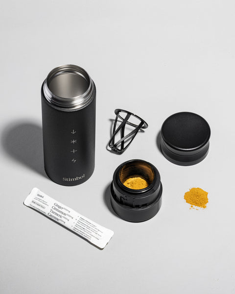 Stimbol (30 x stick packs) and Stimbol Shaker (Charcoal)